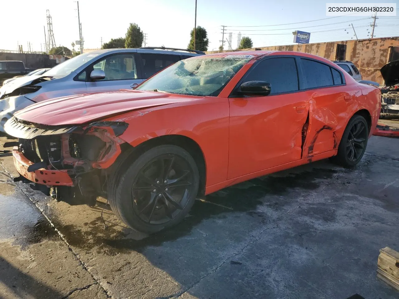 2016 Dodge Charger Sxt VIN: 2C3CDXHG6GH302320 Lot: 75676634