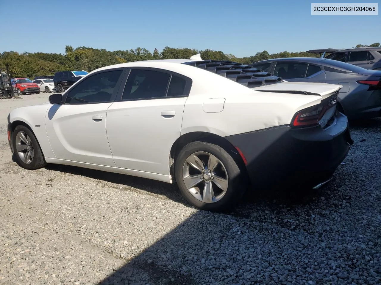 2016 Dodge Charger Sxt VIN: 2C3CDXHG3GH204068 Lot: 76021234