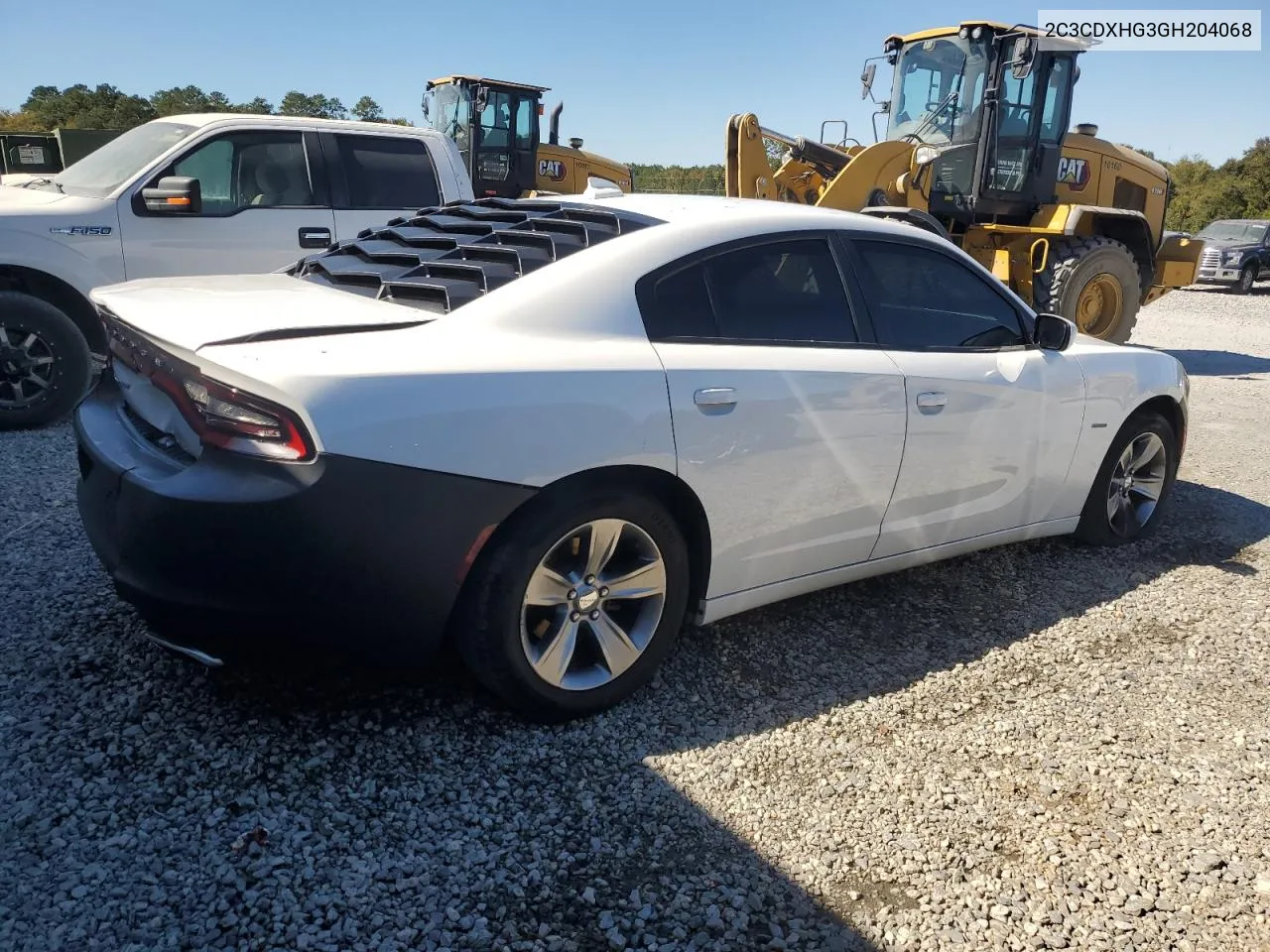 2016 Dodge Charger Sxt VIN: 2C3CDXHG3GH204068 Lot: 76021234