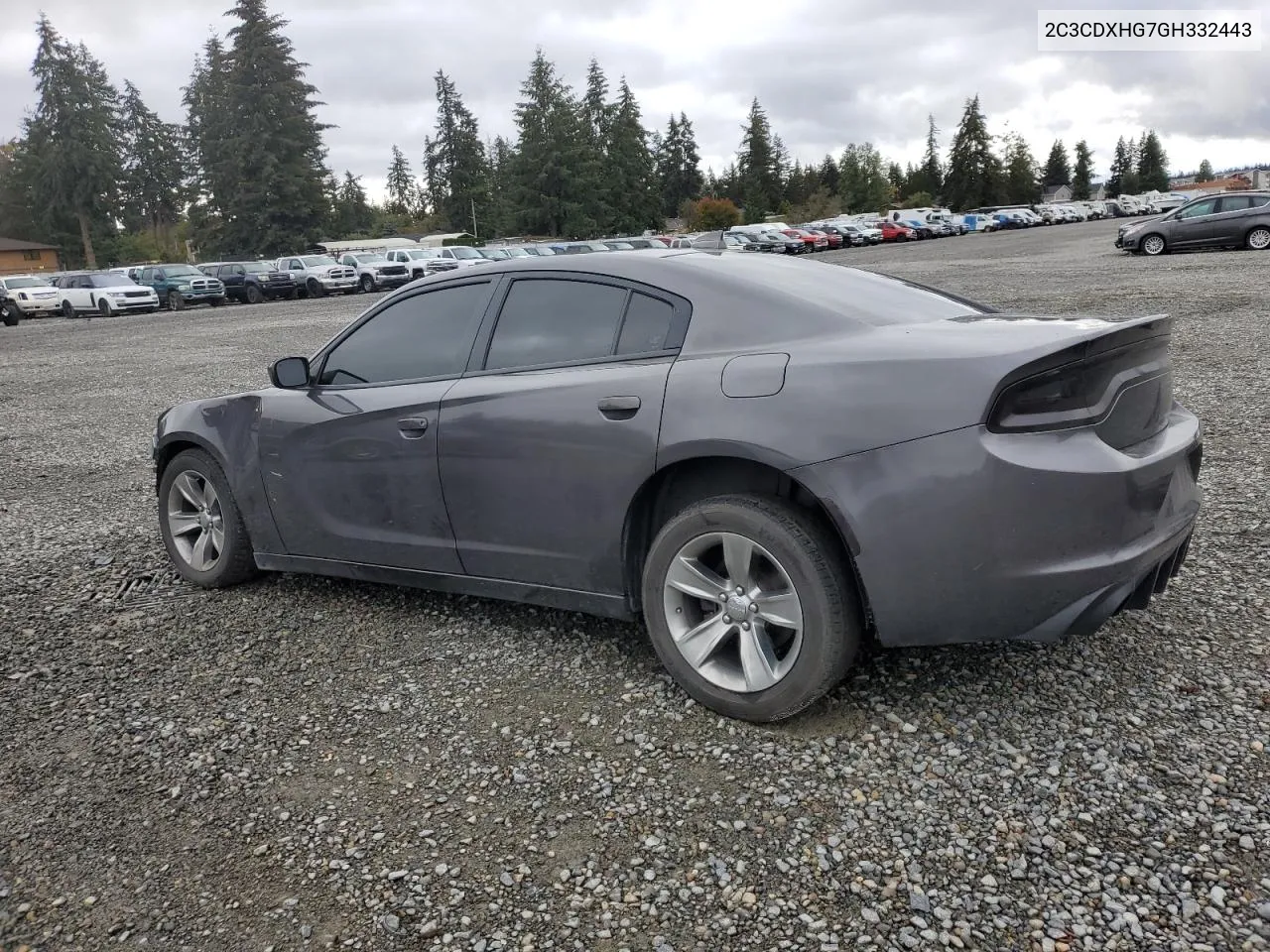 2016 Dodge Charger Sxt VIN: 2C3CDXHG7GH332443 Lot: 76502124