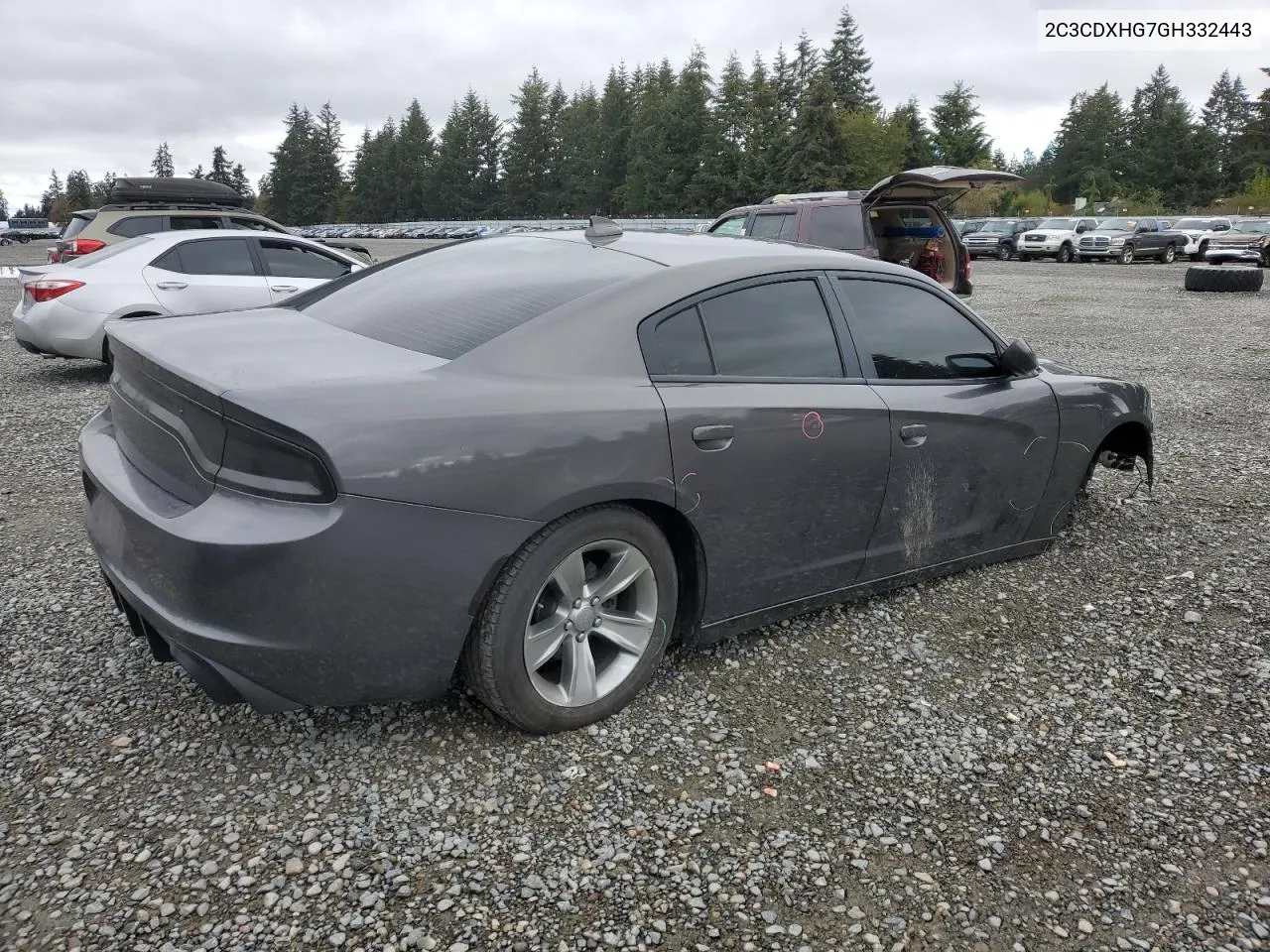 2016 Dodge Charger Sxt VIN: 2C3CDXHG7GH332443 Lot: 76502124