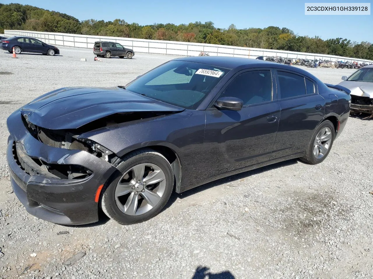 2016 Dodge Charger Sxt VIN: 2C3CDXHG1GH339128 Lot: 76592964