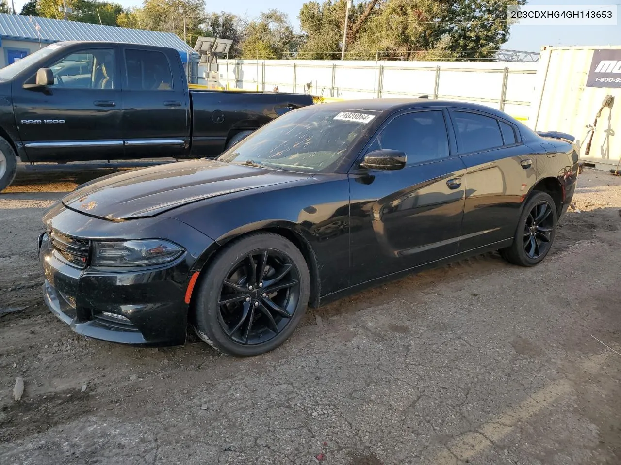 2016 Dodge Charger Sxt VIN: 2C3CDXHG4GH143653 Lot: 76828064