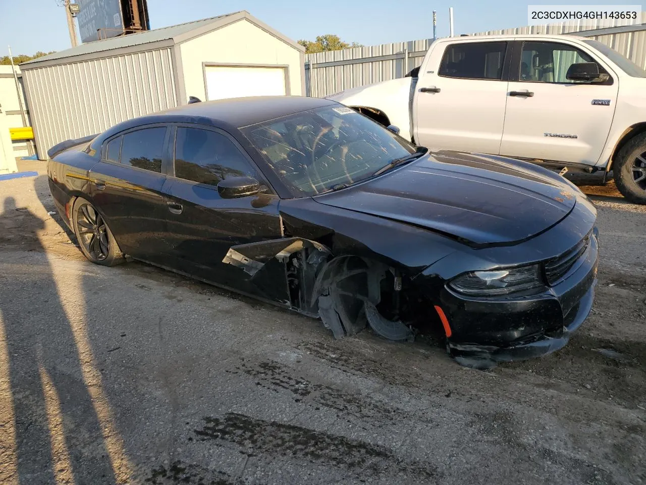 2016 Dodge Charger Sxt VIN: 2C3CDXHG4GH143653 Lot: 76828064