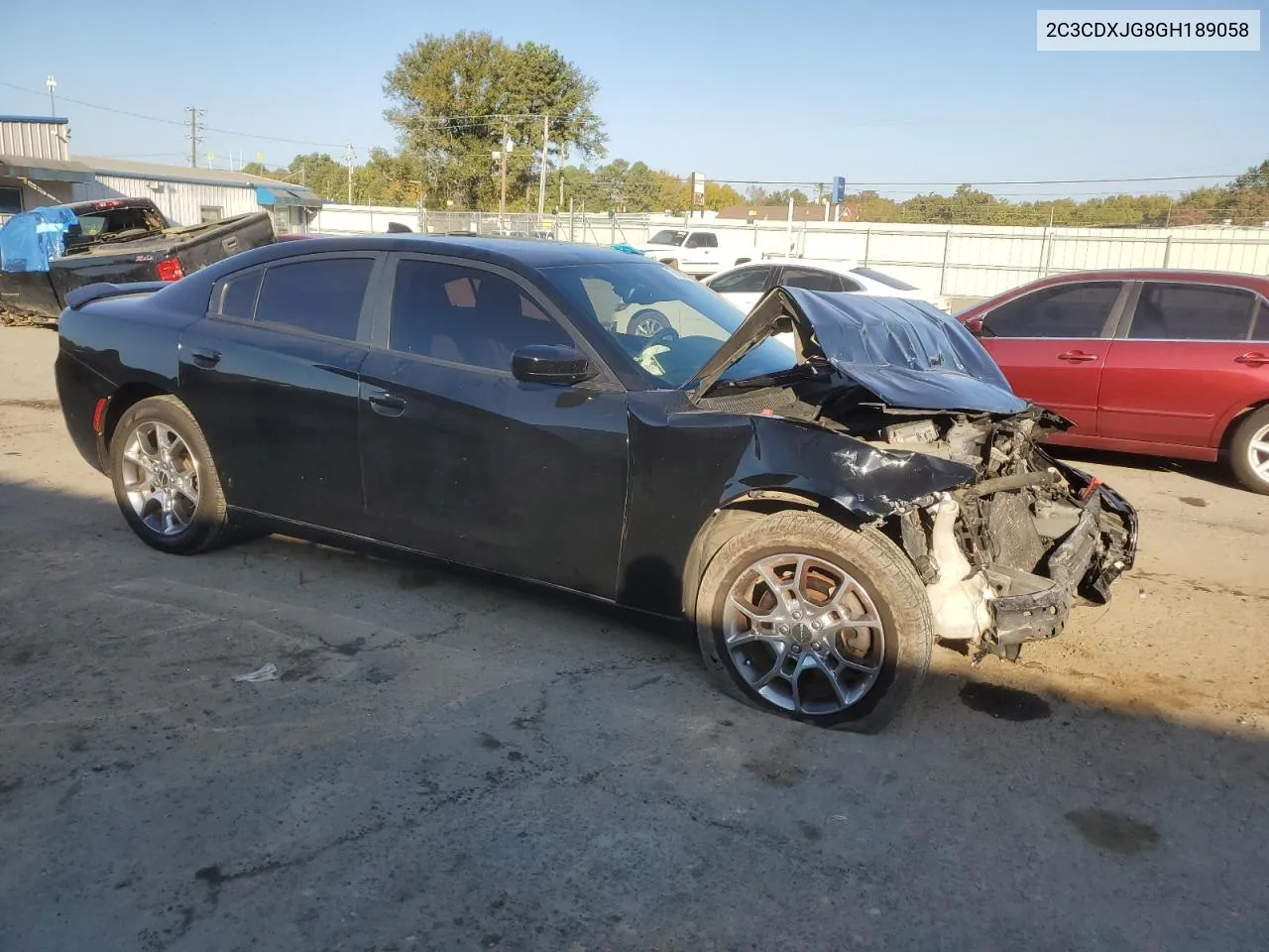 2016 Dodge Charger Sxt VIN: 2C3CDXJG8GH189058 Lot: 77453814