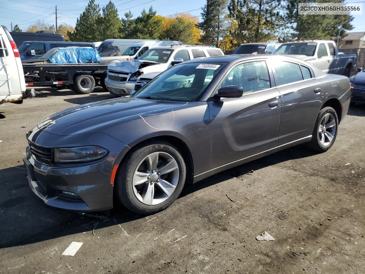 2016 Dodge Charger Sxt VIN: 2C3CDXHG6GH355566 Lot: 77608464