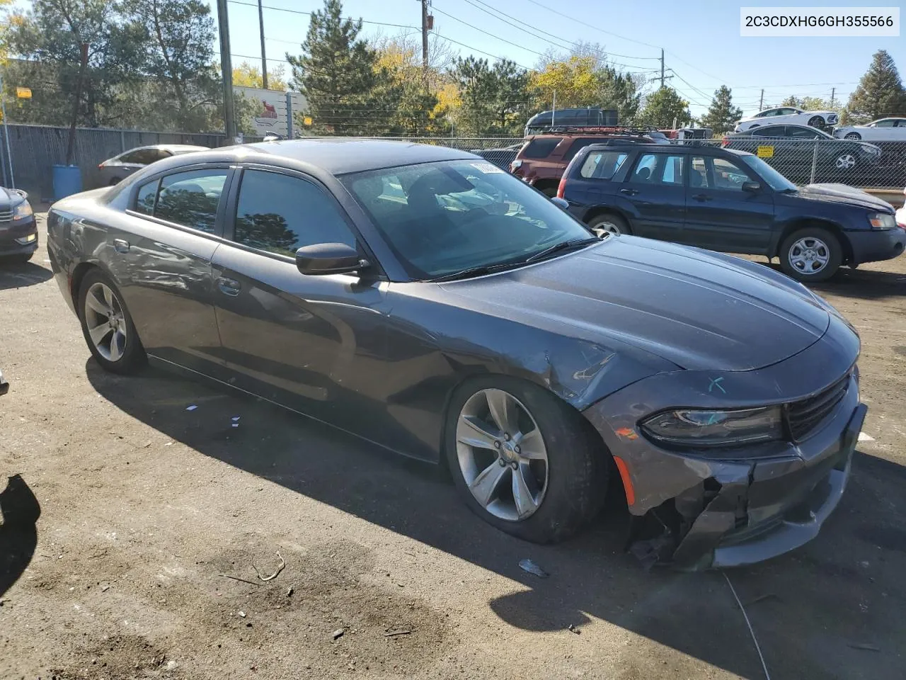 2016 Dodge Charger Sxt VIN: 2C3CDXHG6GH355566 Lot: 77608464