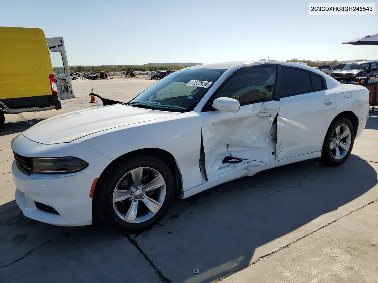 2016 Dodge Charger Sxt VIN: 2C3CDXHG8GH246543 Lot: 77672984