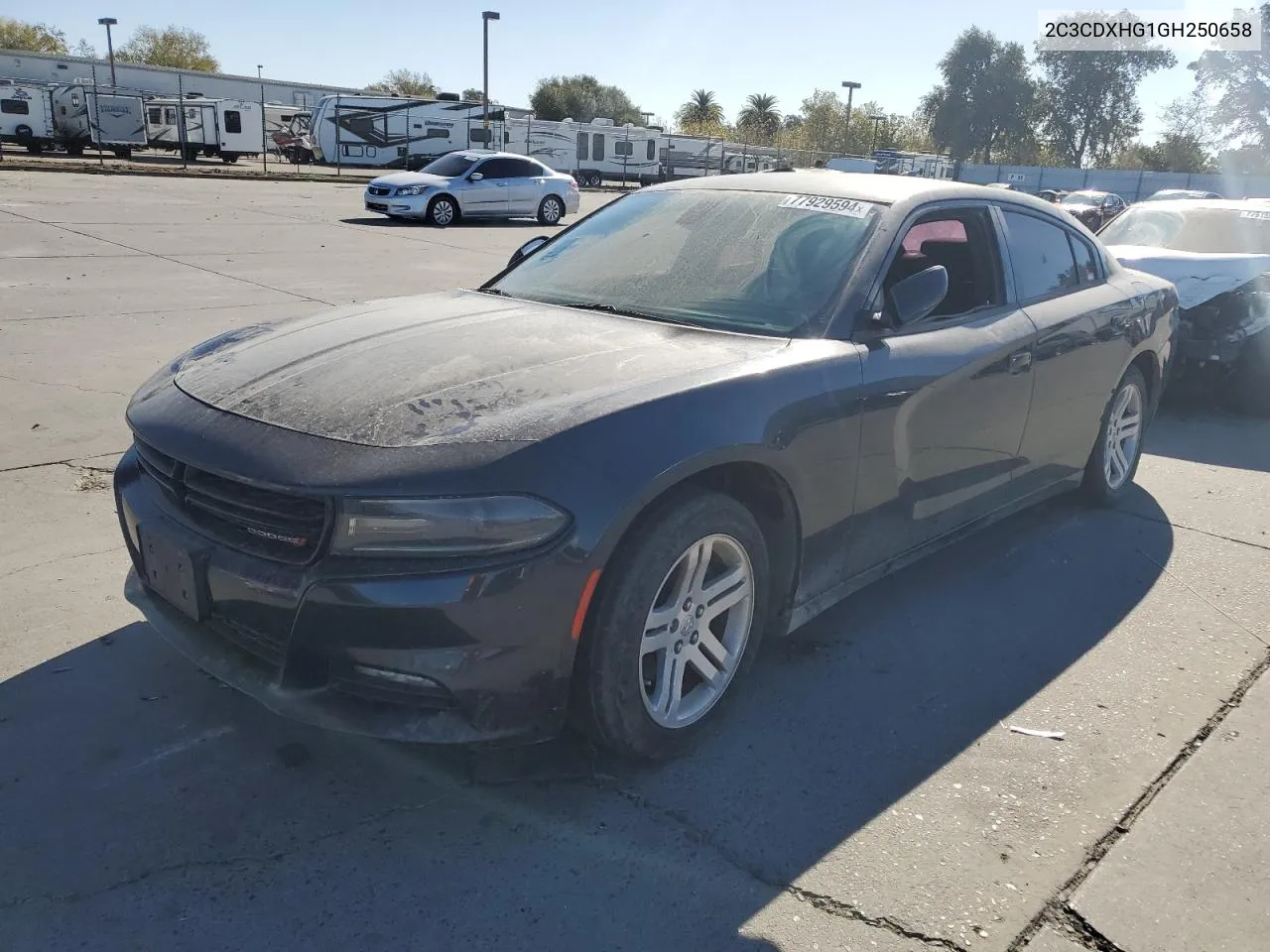 2016 Dodge Charger Sxt VIN: 2C3CDXHG1GH250658 Lot: 77929594