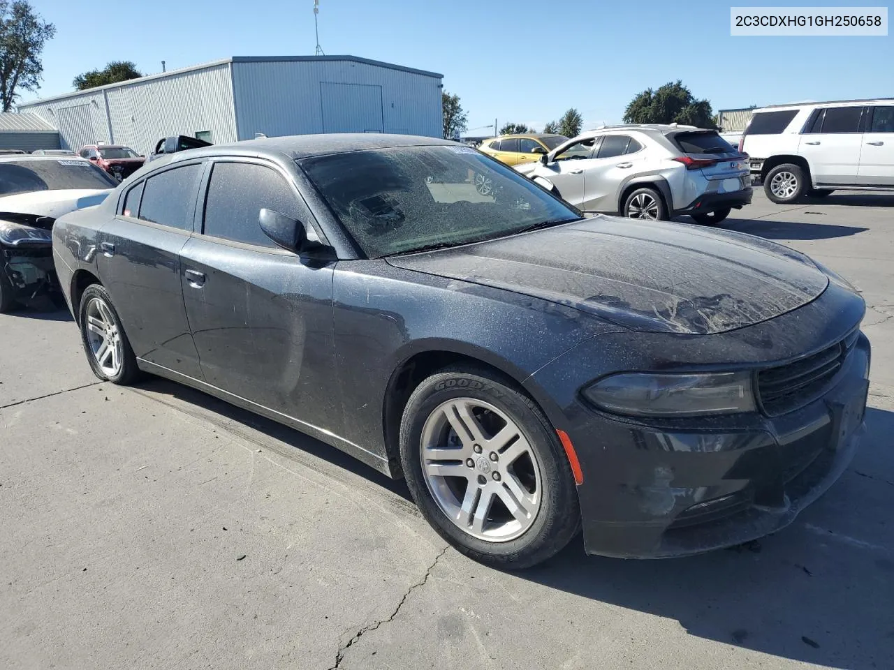 2016 Dodge Charger Sxt VIN: 2C3CDXHG1GH250658 Lot: 77929594