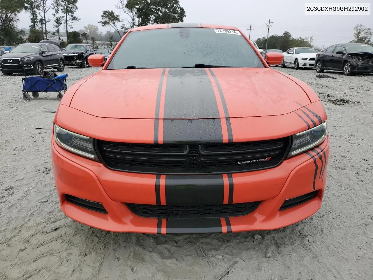 2016 Dodge Charger Sxt VIN: 2C3CDXHG9GH292902 Lot: 78290274