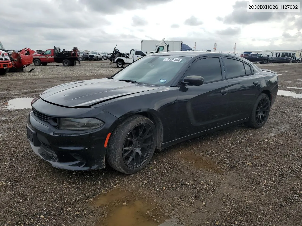 2016 Dodge Charger Sxt VIN: 2C3CDXHG2GH127032 Lot: 78954104