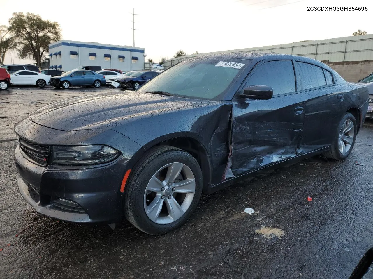 2016 Dodge Charger Sxt VIN: 2C3CDXHG3GH354696 Lot: 79026664