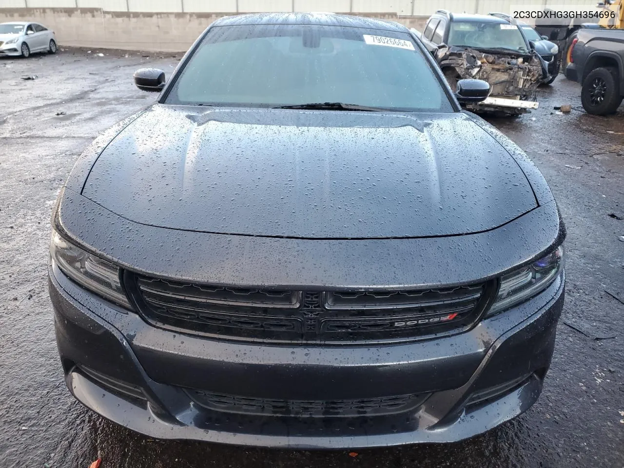 2016 Dodge Charger Sxt VIN: 2C3CDXHG3GH354696 Lot: 79026664