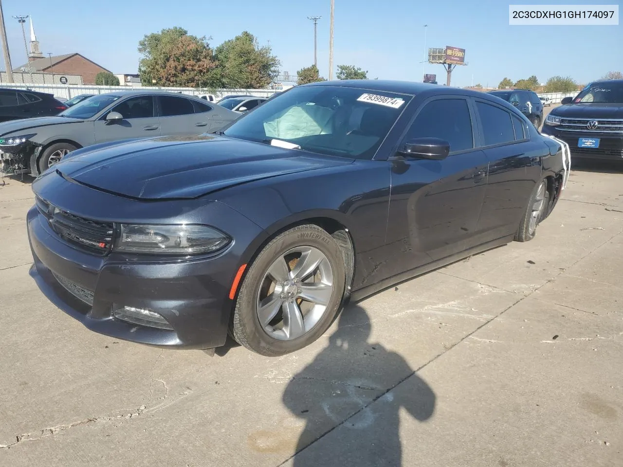 2016 Dodge Charger Sxt VIN: 2C3CDXHG1GH174097 Lot: 79399874