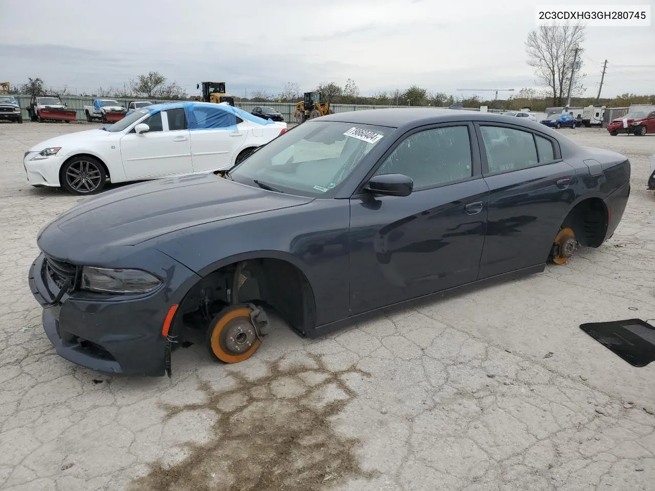 2016 Dodge Charger Sxt VIN: 2C3CDXHG3GH280745 Lot: 79860404