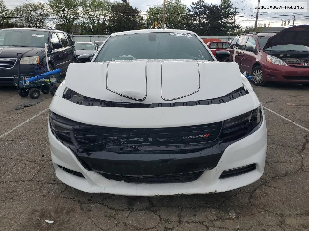 2017 Dodge Charger Sxt VIN: 2C3CDXJG7HH600452 Lot: 51801664