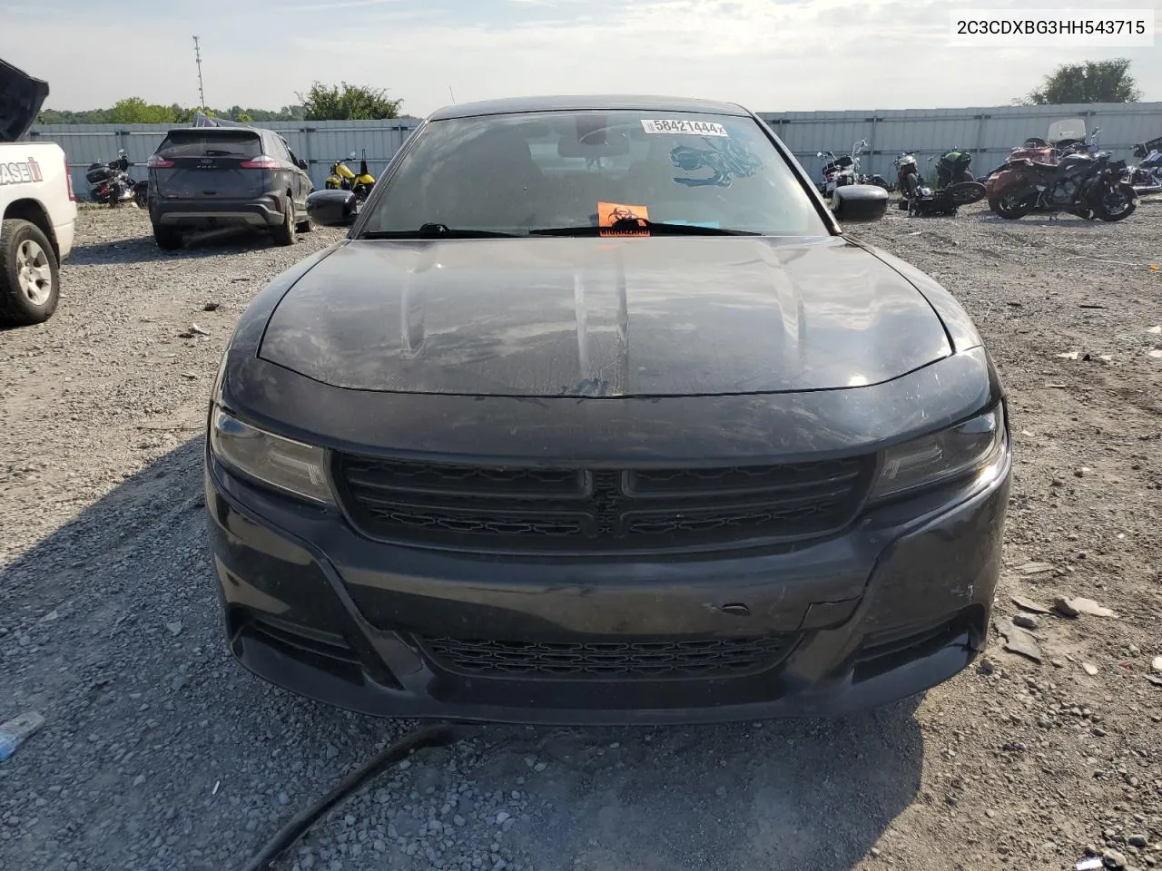 2017 Dodge Charger Se VIN: 2C3CDXBG3HH543715 Lot: 58421444