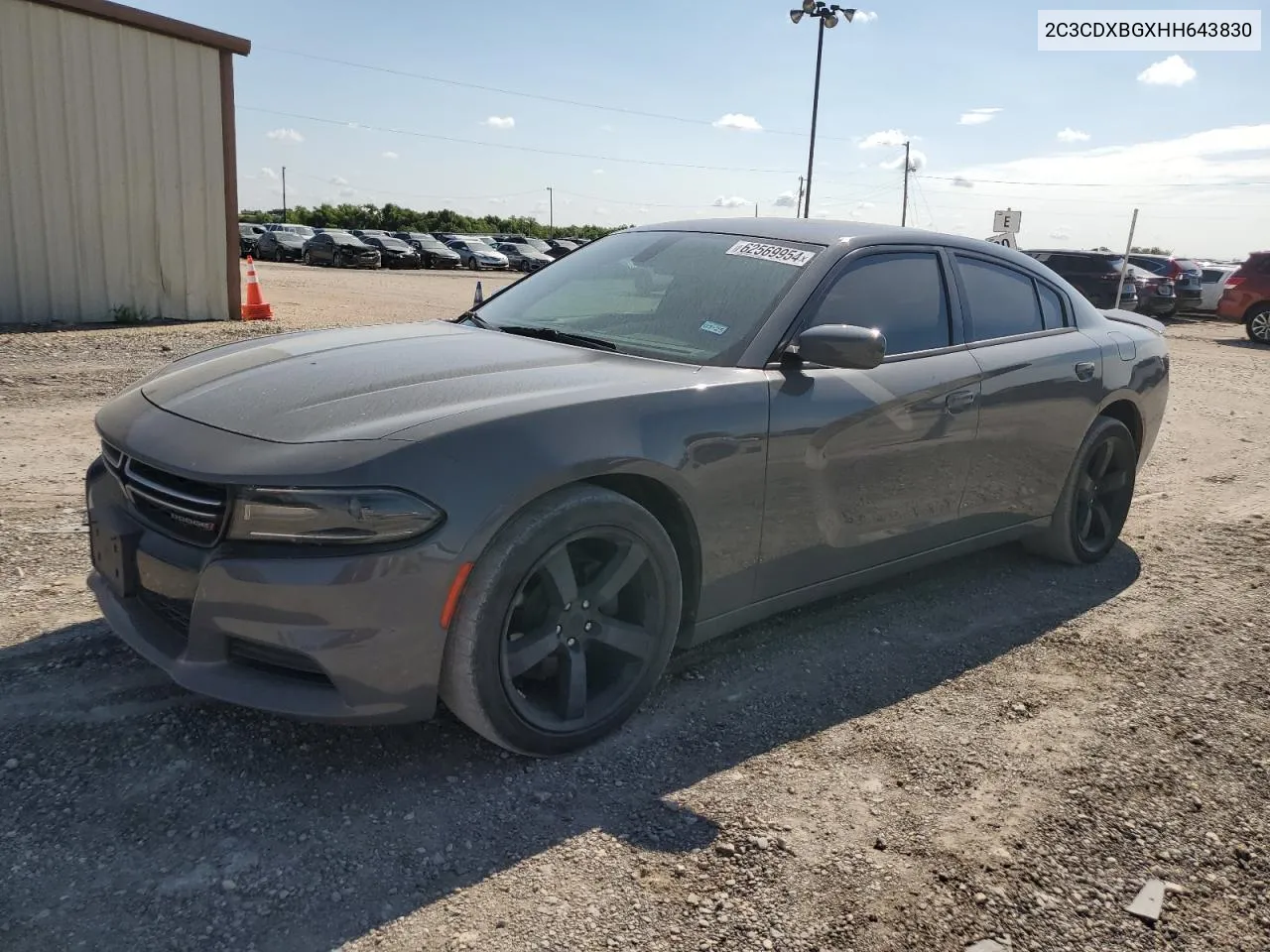 2017 Dodge Charger Se VIN: 2C3CDXBGXHH643830 Lot: 62569954