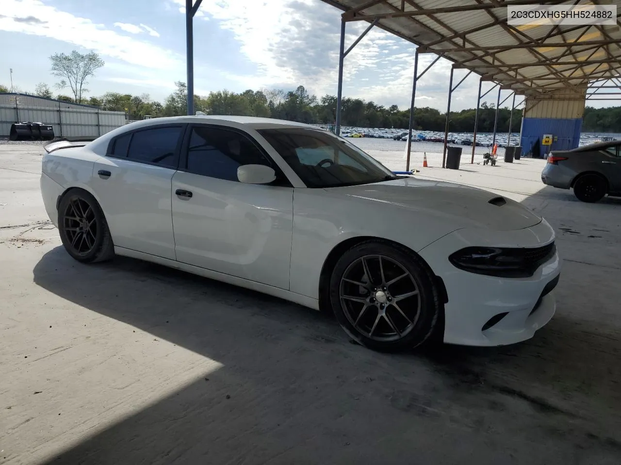 2017 Dodge Charger Sxt VIN: 2C3CDXHG5HH524882 Lot: 67600204