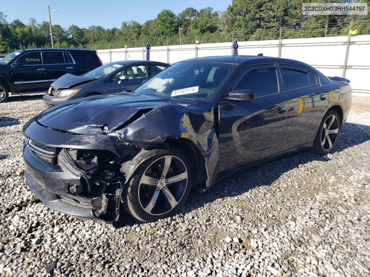 2017 Dodge Charger Sxt VIN: 2C3CDXHG3HH544757 Lot: 67763174