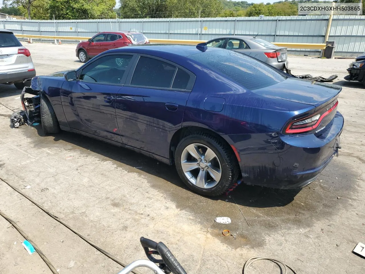 2017 Dodge Charger Sxt VIN: 2C3CDXHGXHH503865 Lot: 69146624