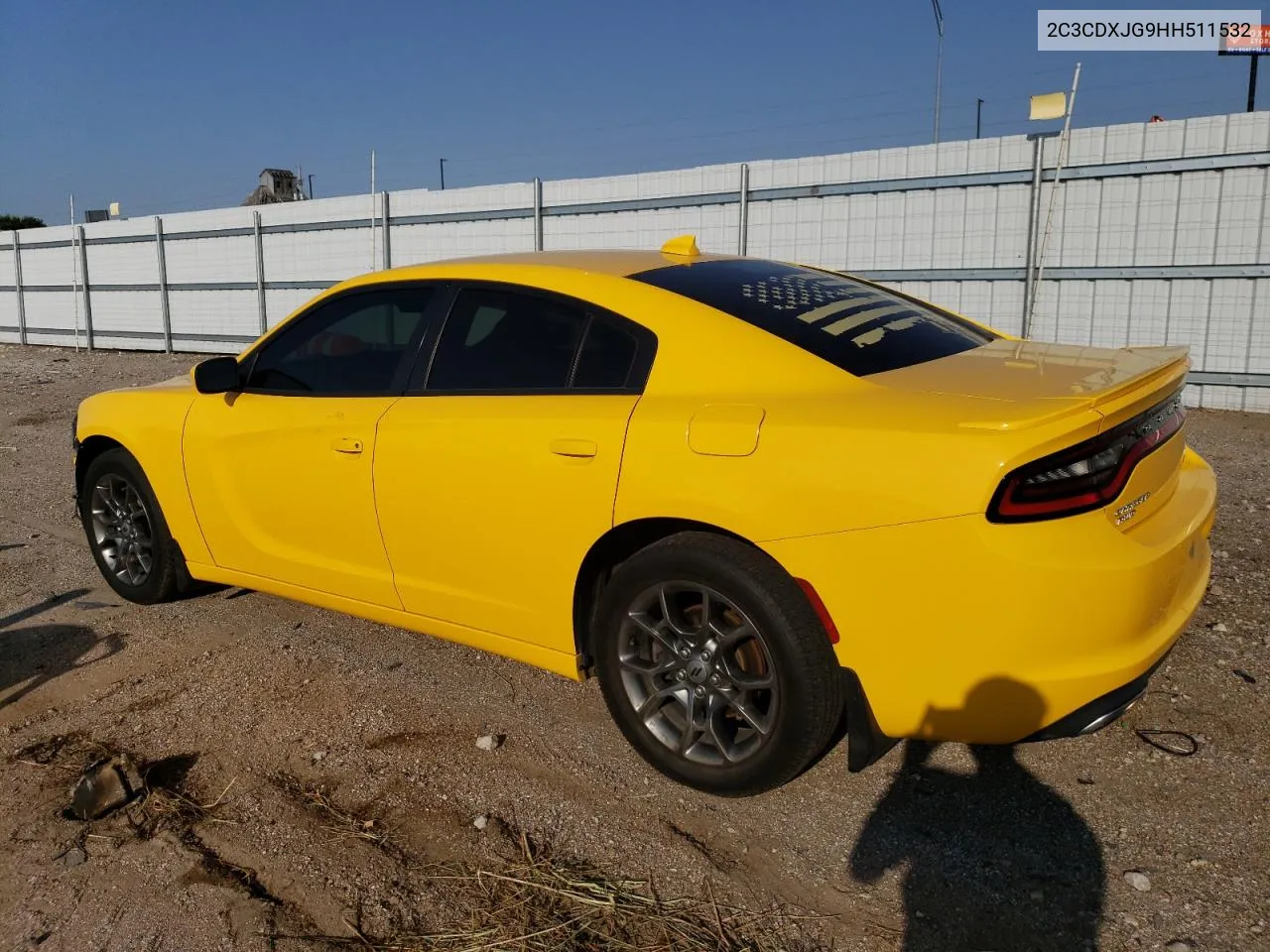 2017 Dodge Charger Sxt VIN: 2C3CDXJG9HH511532 Lot: 69579544