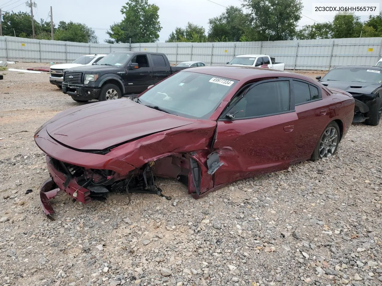 2017 Dodge Charger Sxt VIN: 2C3CDXJG6HH565757 Lot: 69977334