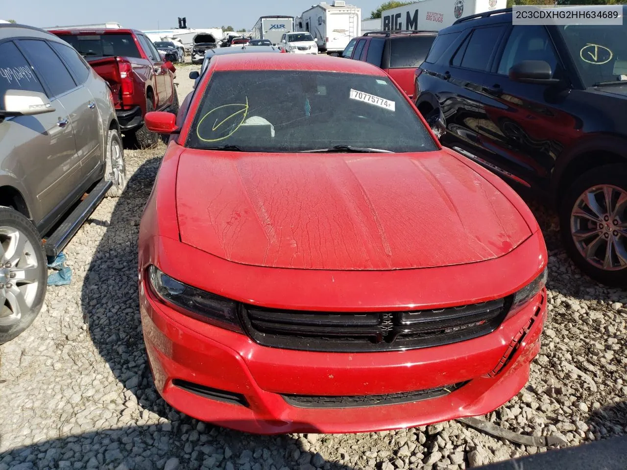 2017 Dodge Charger Sxt VIN: 2C3CDXHG2HH634689 Lot: 70775774