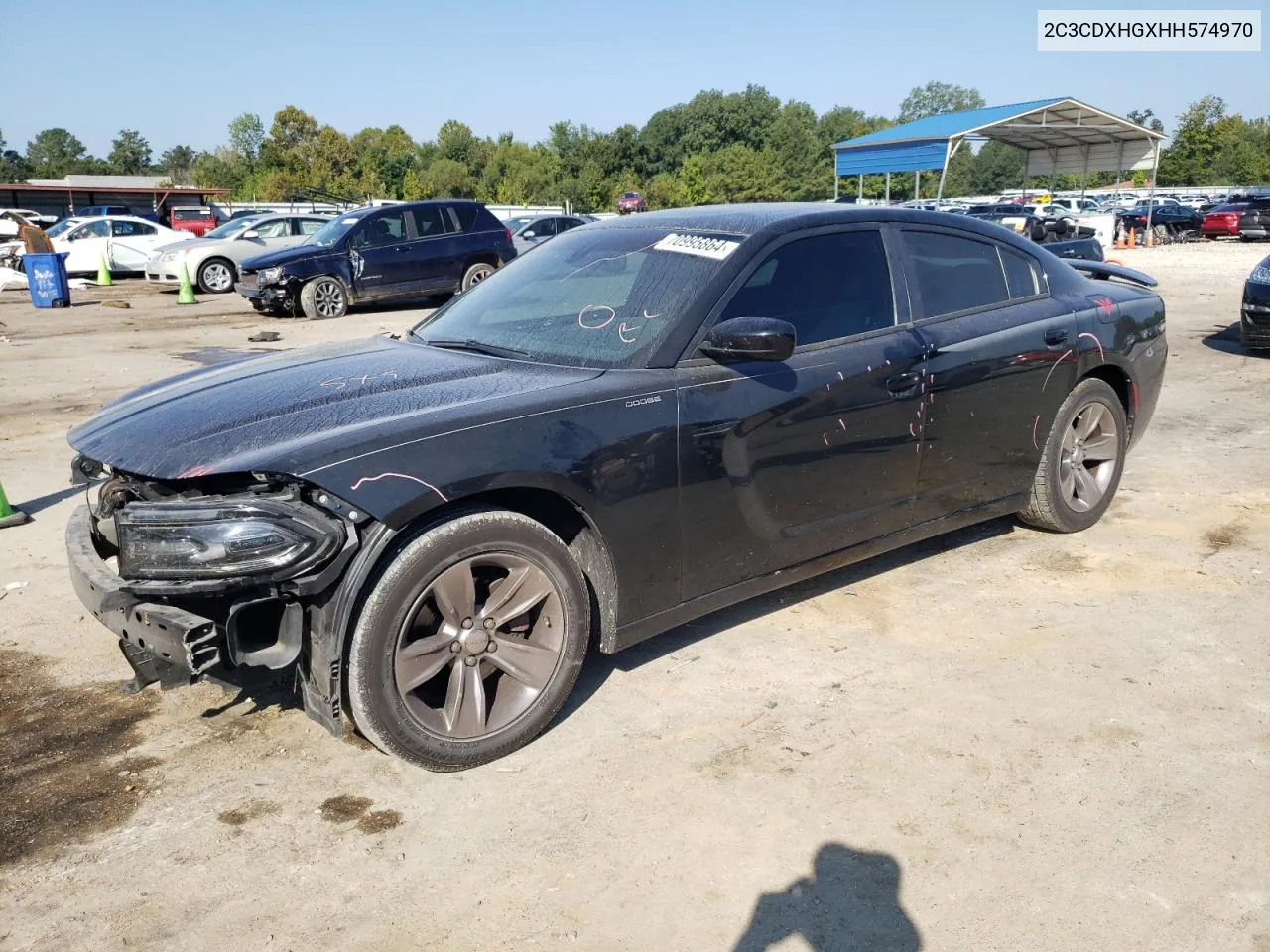 2017 Dodge Charger Sxt VIN: 2C3CDXHGXHH574970 Lot: 70995864