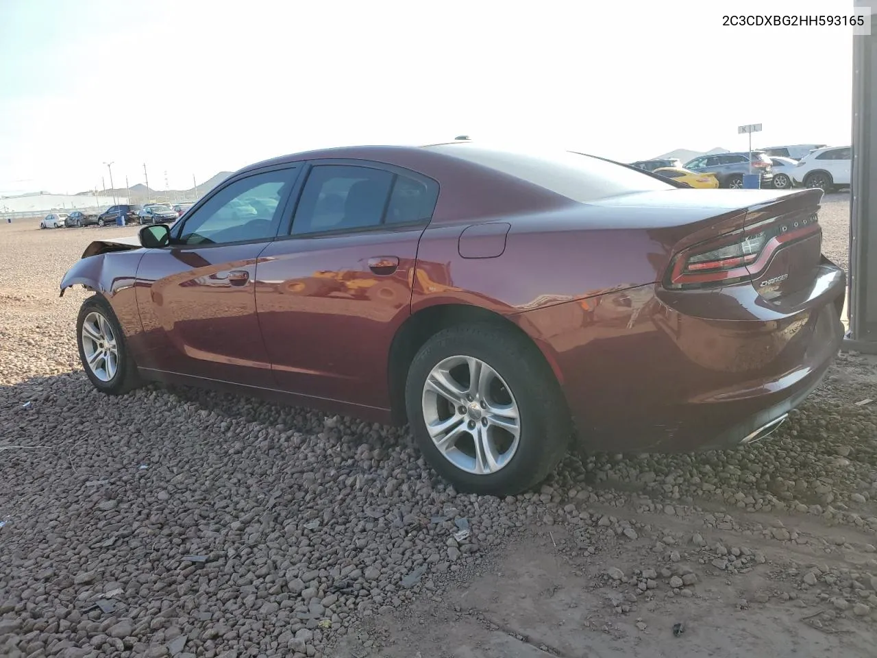 2017 Dodge Charger Se VIN: 2C3CDXBG2HH593165 Lot: 71485794