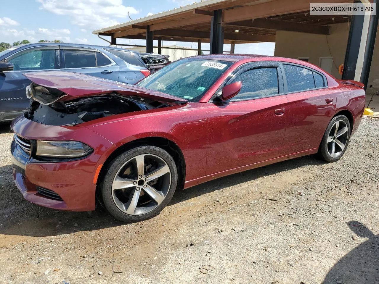 2017 Dodge Charger Se VIN: 2C3CDXBGXHH618796 Lot: 71838914