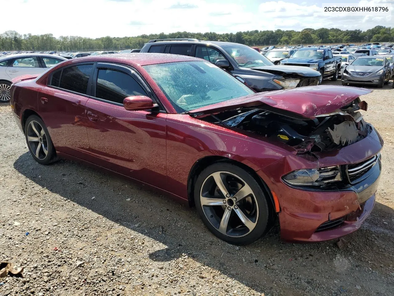 2017 Dodge Charger Se VIN: 2C3CDXBGXHH618796 Lot: 71838914