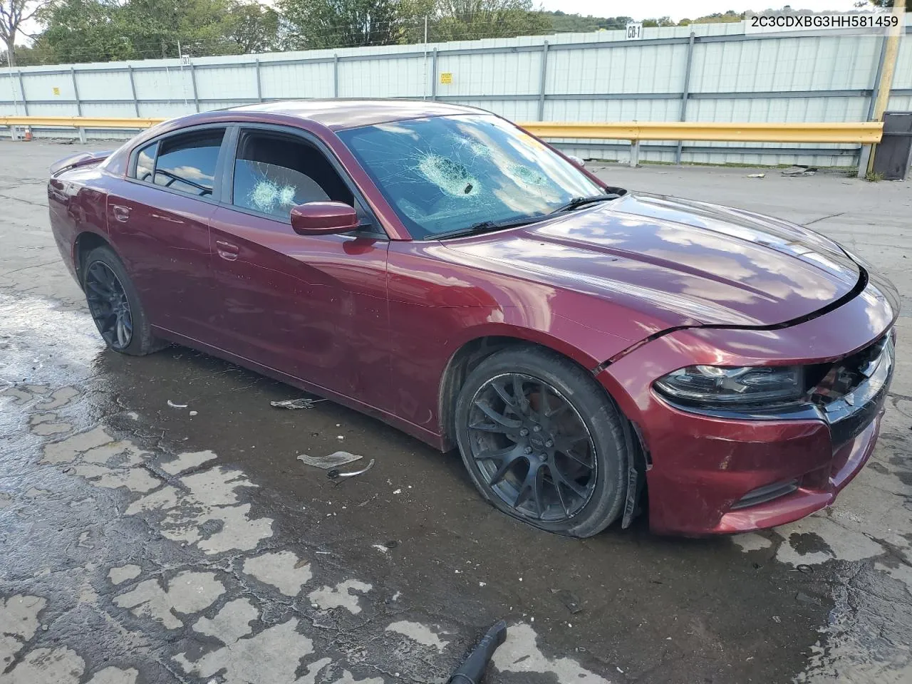 2C3CDXBG3HH581459 2017 Dodge Charger Se