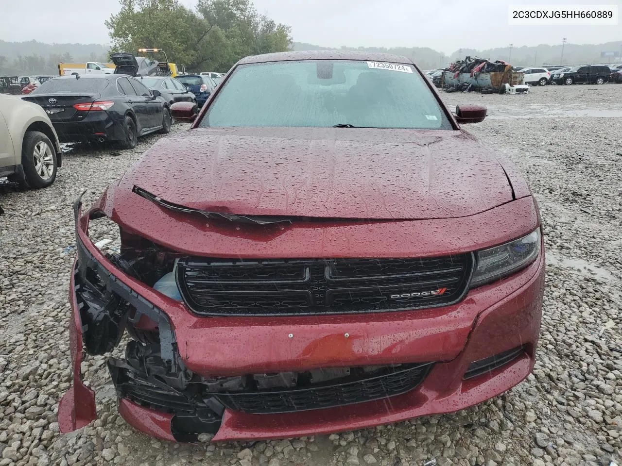 2017 Dodge Charger Sxt VIN: 2C3CDXJG5HH660889 Lot: 72350724