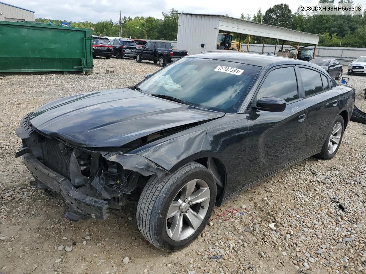 2017 Dodge Charger Sxt VIN: 2C3CDXHG3HH563308 Lot: 72707584