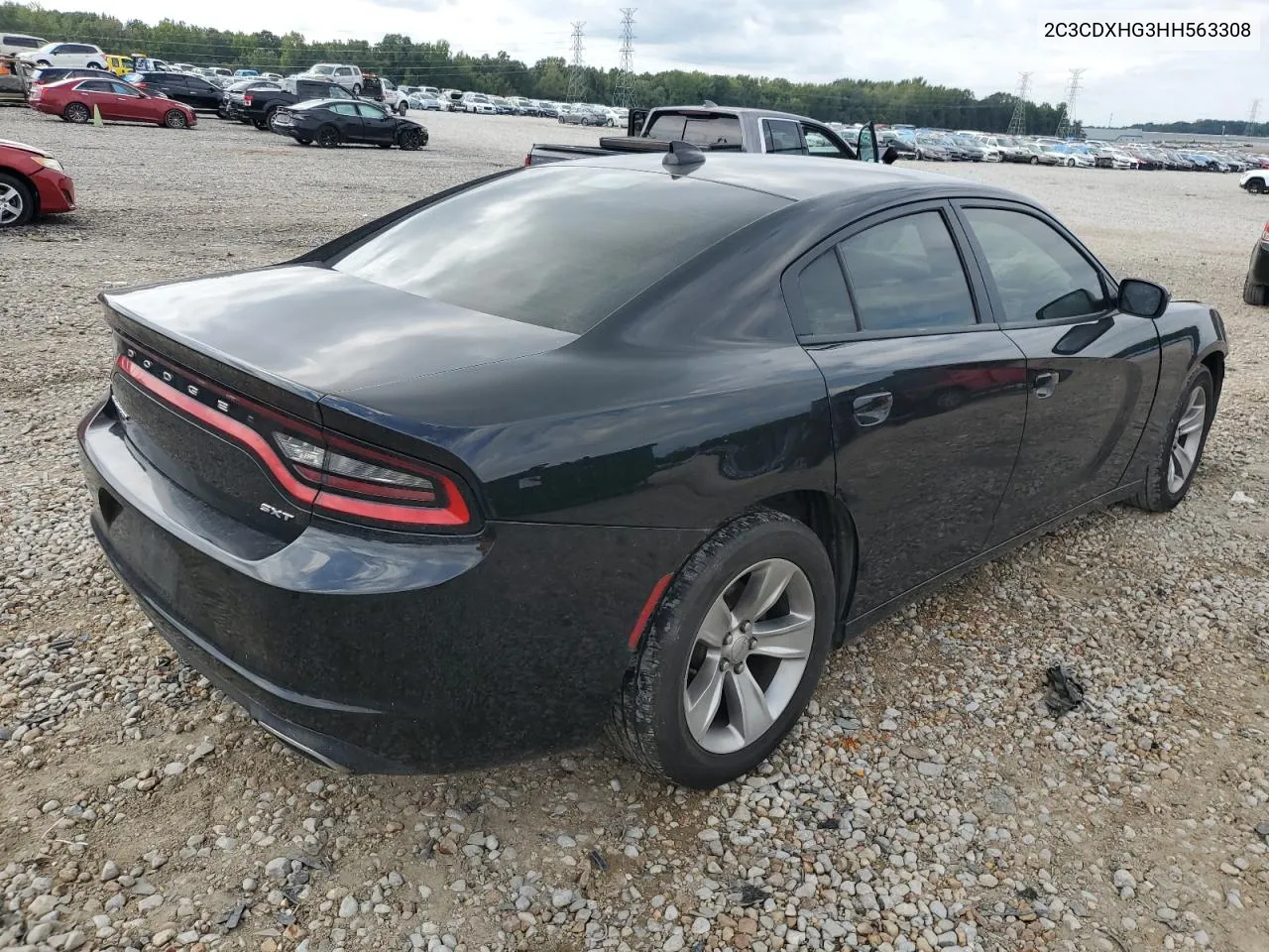 2017 Dodge Charger Sxt VIN: 2C3CDXHG3HH563308 Lot: 72707584