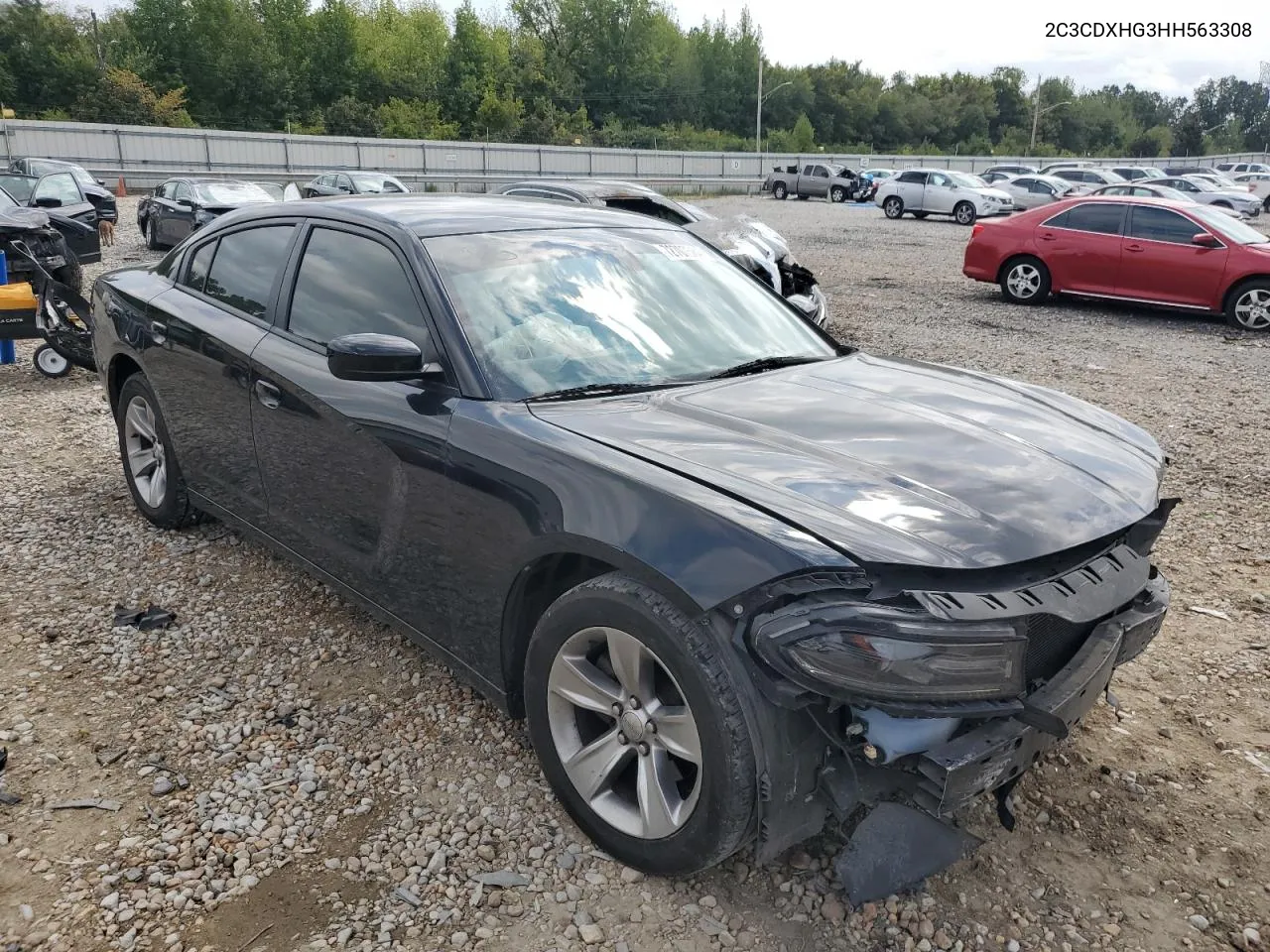 2017 Dodge Charger Sxt VIN: 2C3CDXHG3HH563308 Lot: 72707584