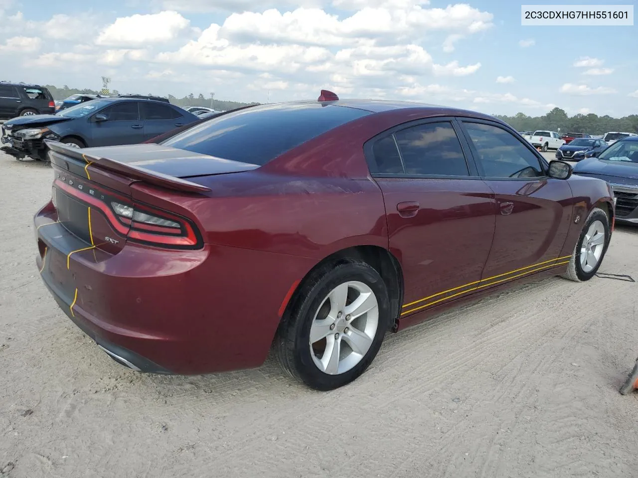 2017 Dodge Charger Sxt VIN: 2C3CDXHG7HH551601 Lot: 72992734