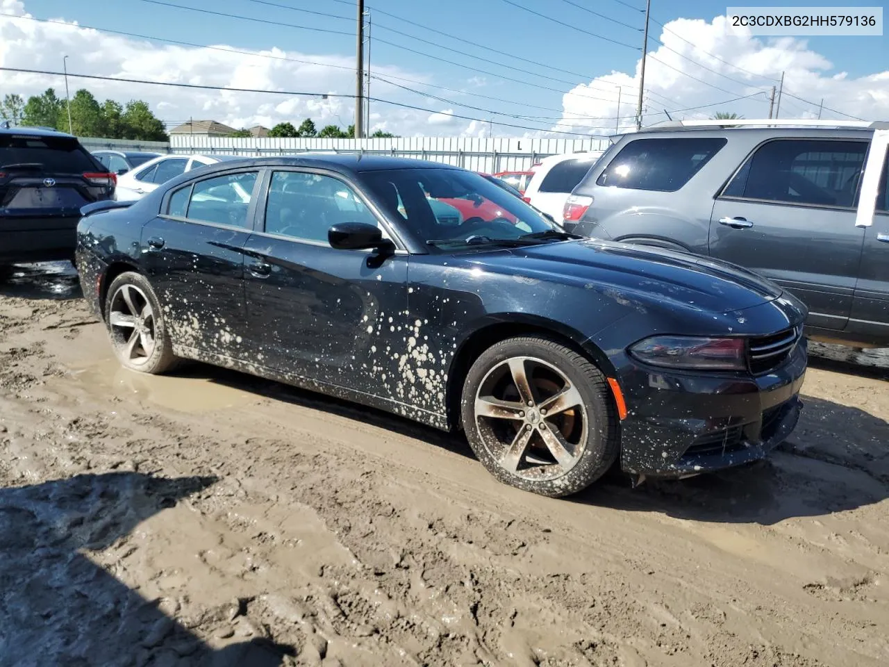 2017 Dodge Charger Se VIN: 2C3CDXBG2HH579136 Lot: 73762024