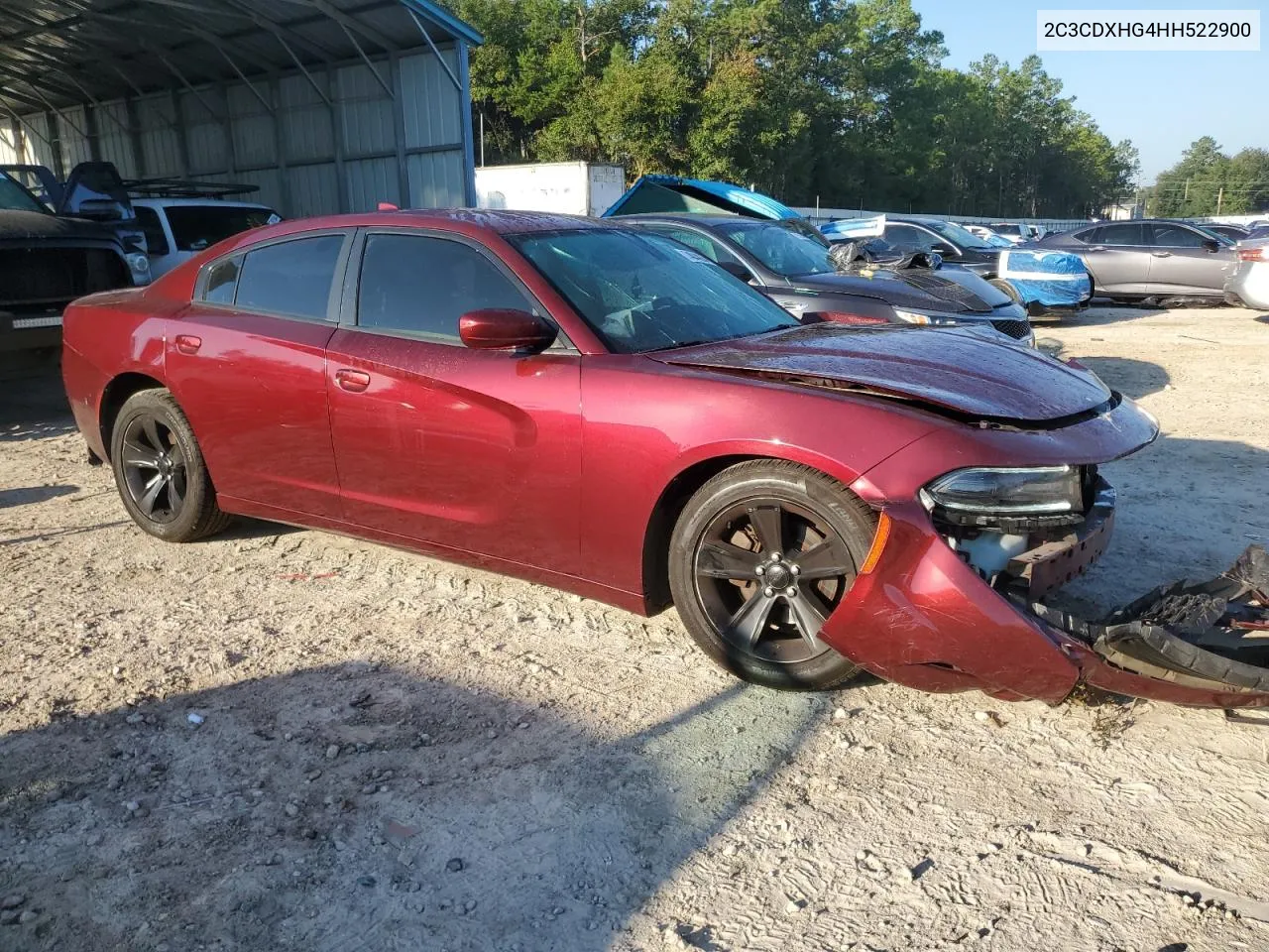 2017 Dodge Charger Sxt VIN: 2C3CDXHG4HH522900 Lot: 74844034