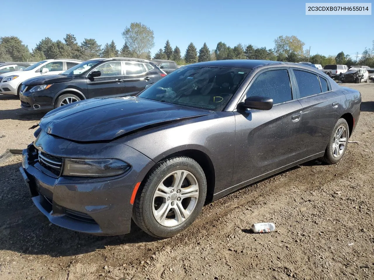 2017 Dodge Charger Se VIN: 2C3CDXBG7HH655014 Lot: 75629324