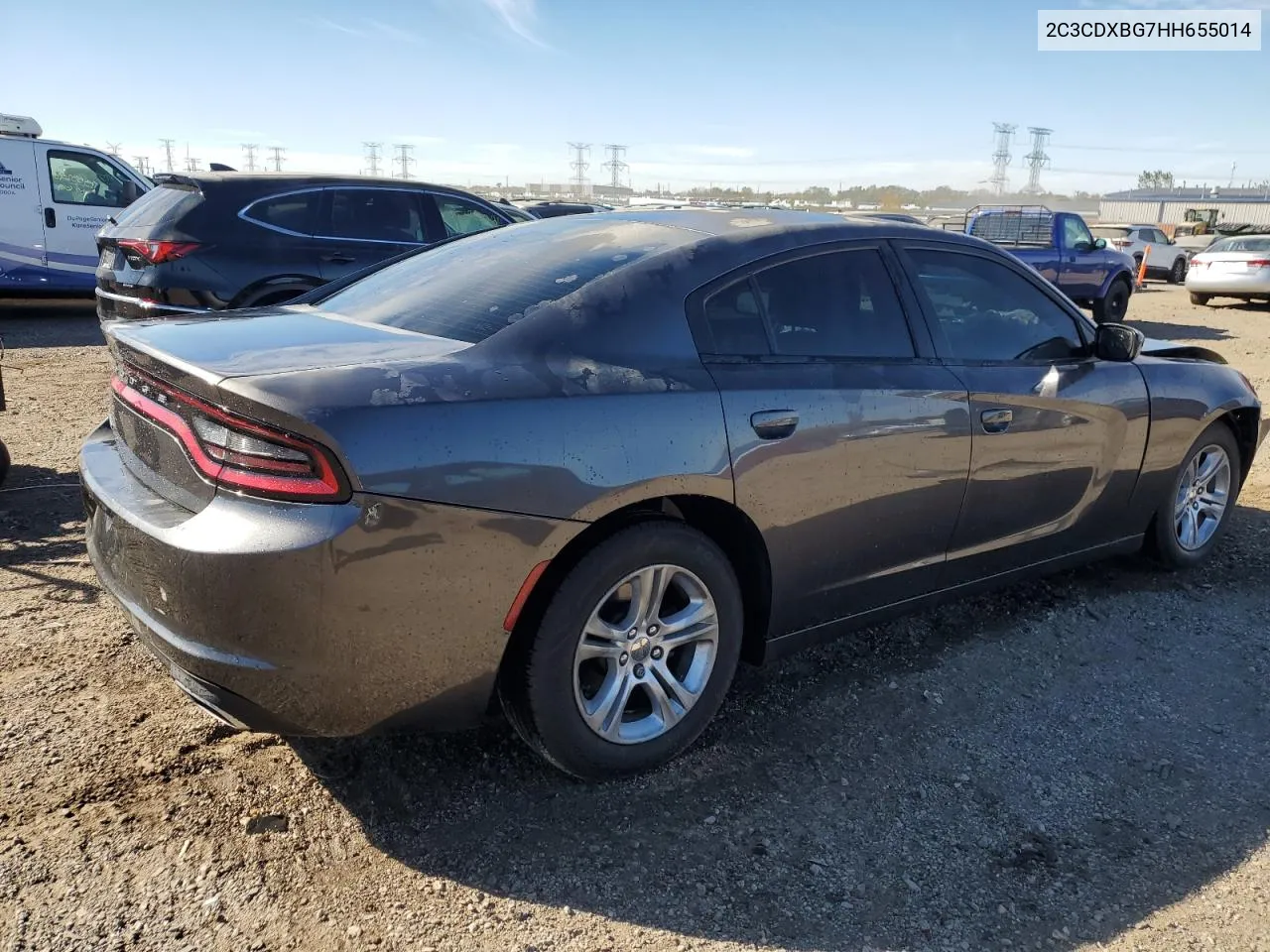 2017 Dodge Charger Se VIN: 2C3CDXBG7HH655014 Lot: 75629324