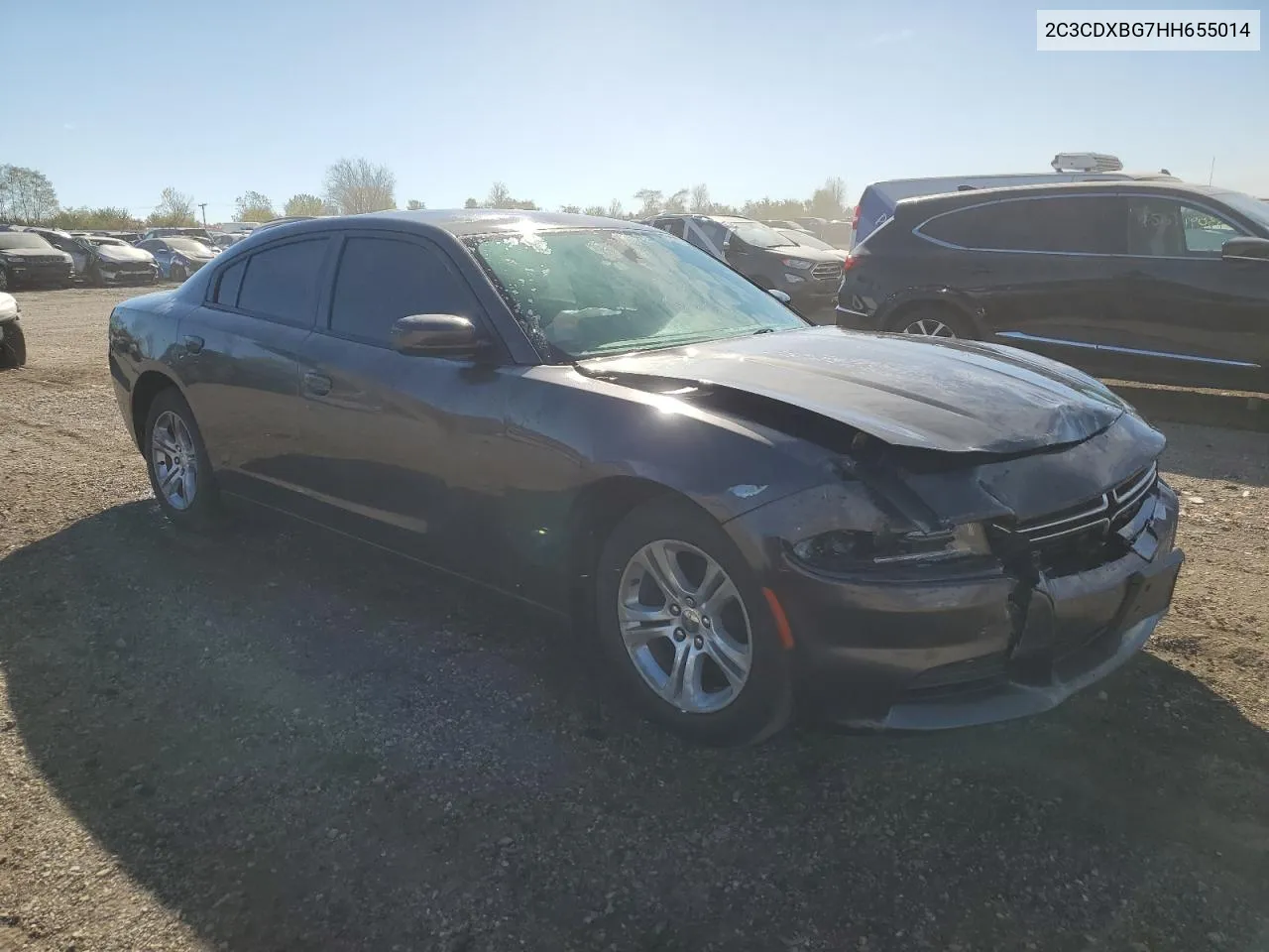 2017 Dodge Charger Se VIN: 2C3CDXBG7HH655014 Lot: 75629324