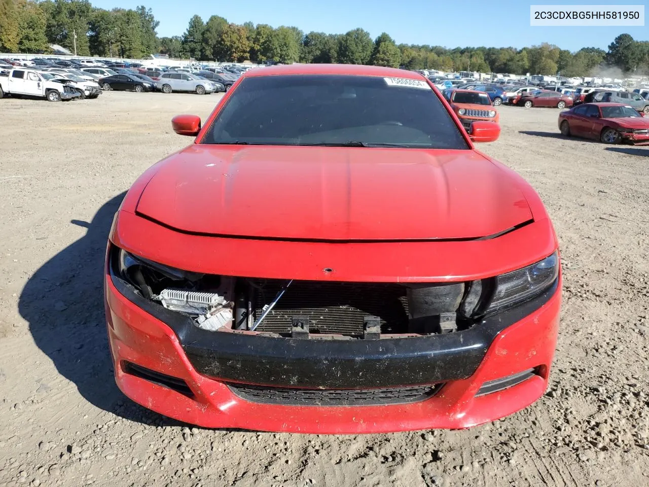 2017 Dodge Charger Se VIN: 2C3CDXBG5HH581950 Lot: 75806054