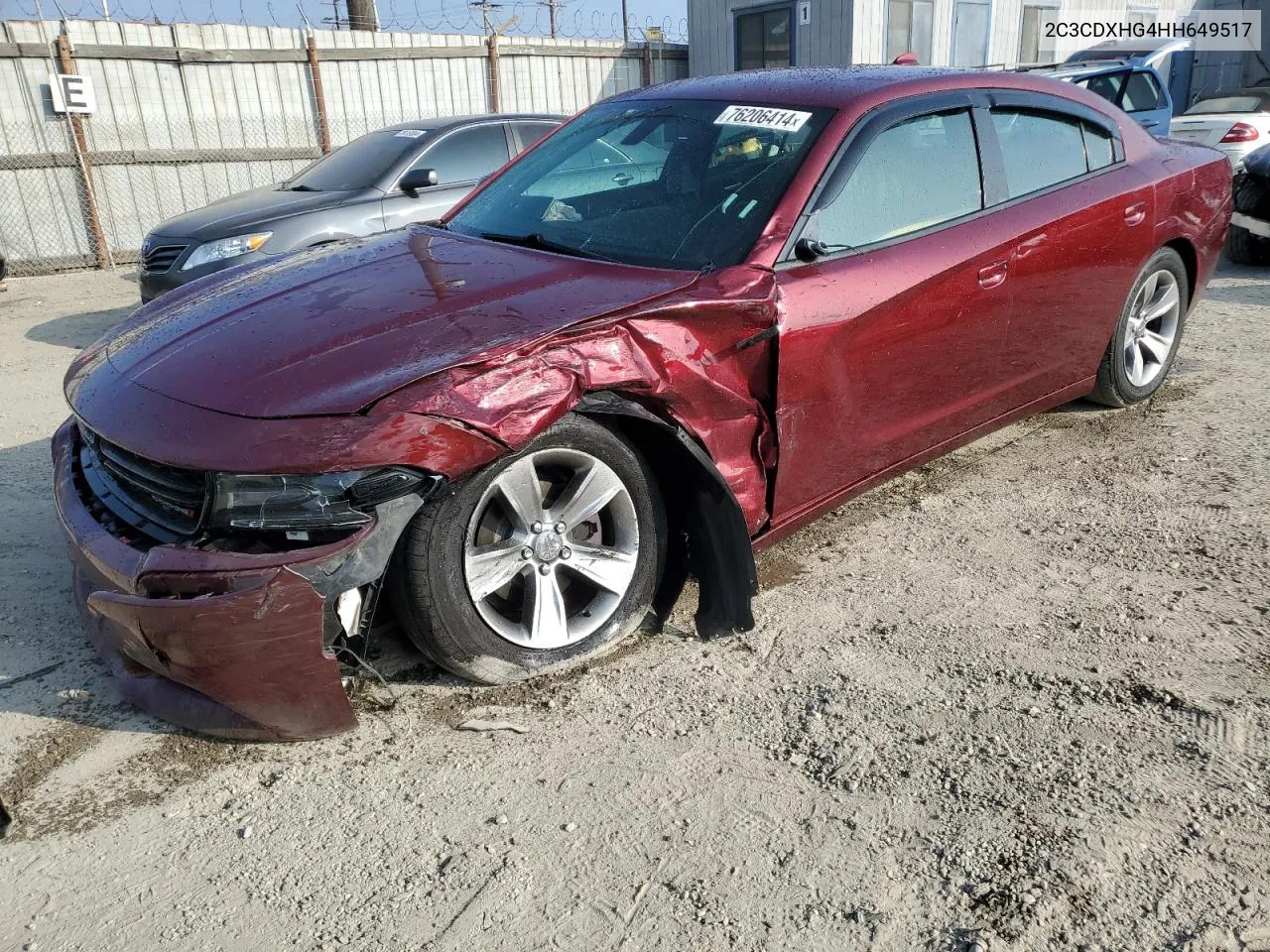 2017 Dodge Charger Sxt VIN: 2C3CDXHG4HH649517 Lot: 76206414