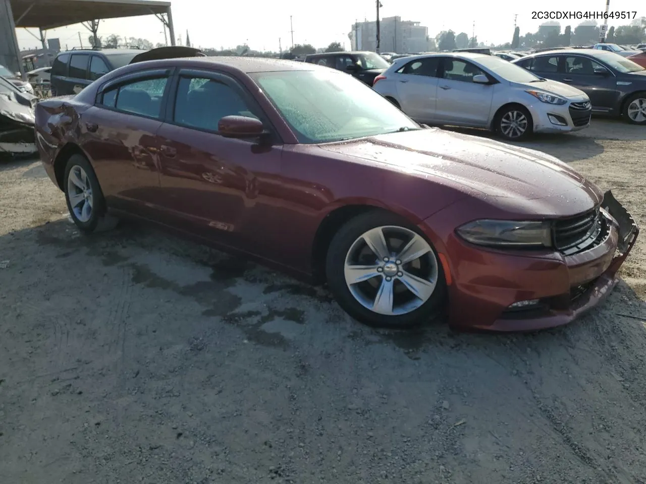 2017 Dodge Charger Sxt VIN: 2C3CDXHG4HH649517 Lot: 76206414