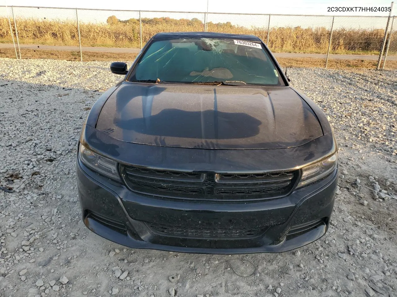 2017 Dodge Charger Police VIN: 2C3CDXKT7HH624035 Lot: 76303264