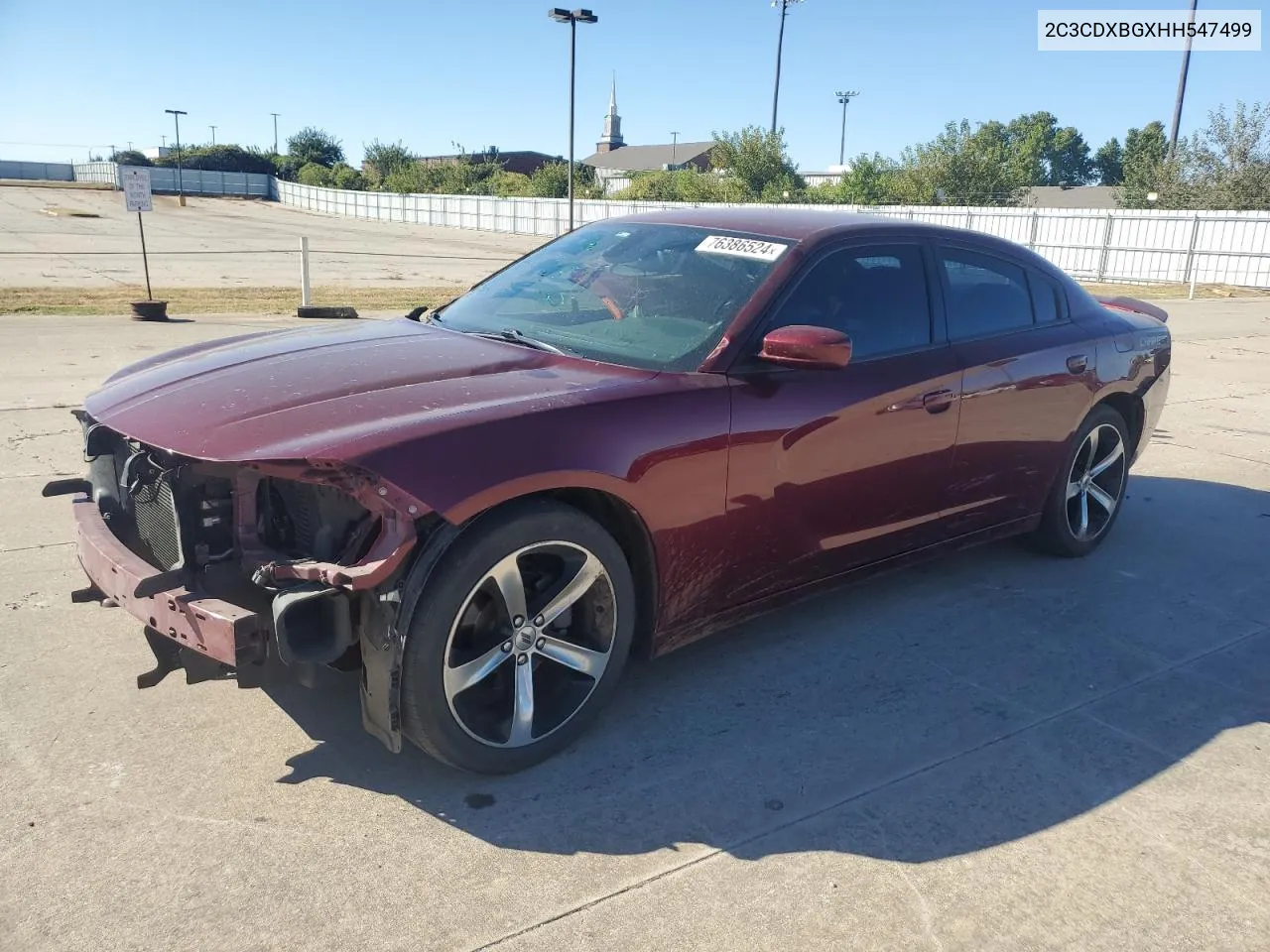 2017 Dodge Charger Se VIN: 2C3CDXBGXHH547499 Lot: 76386524