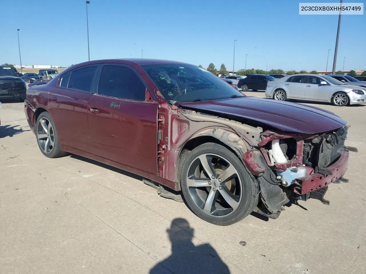 2017 Dodge Charger Se VIN: 2C3CDXBGXHH547499 Lot: 76386524